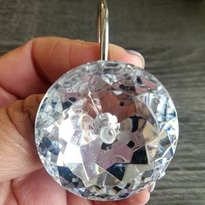 12 Piece Bling Shower Curtain Hook Rings